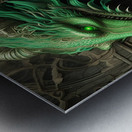 Bright Green Dragon Metal print