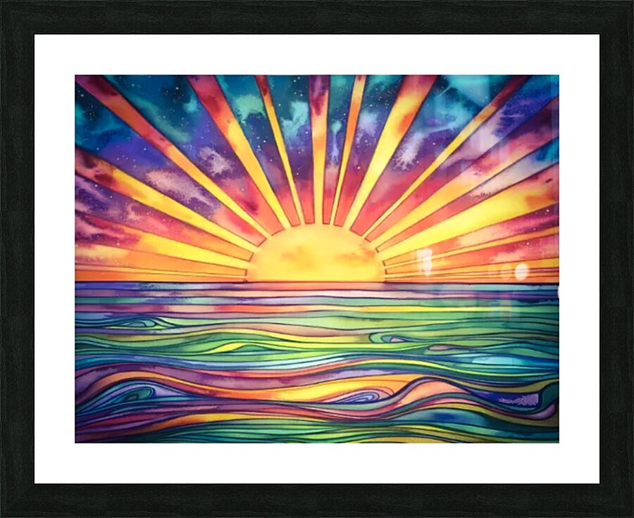 The Sun Picture Frame print
