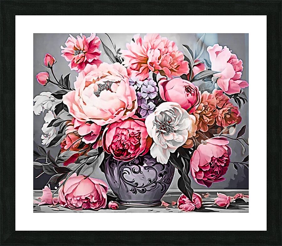 Pink And Gray Picture Frame print