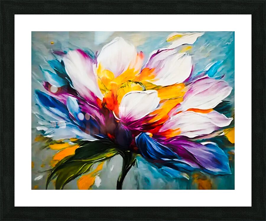 Colorful Flower Picture Frame print