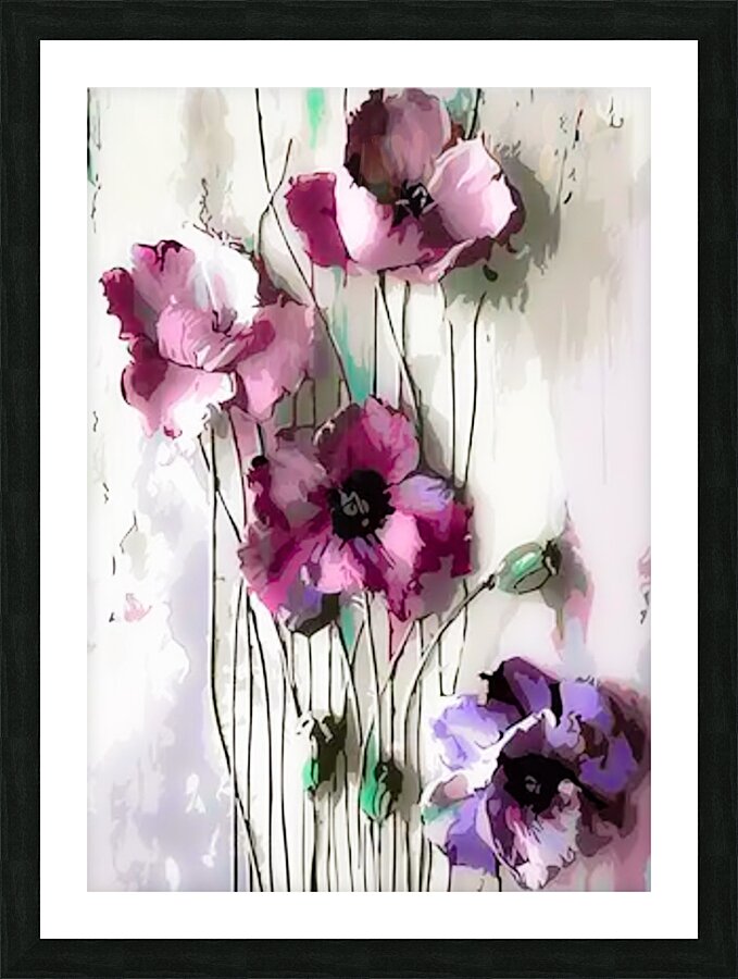 More Wall Flowers Picture Frame print