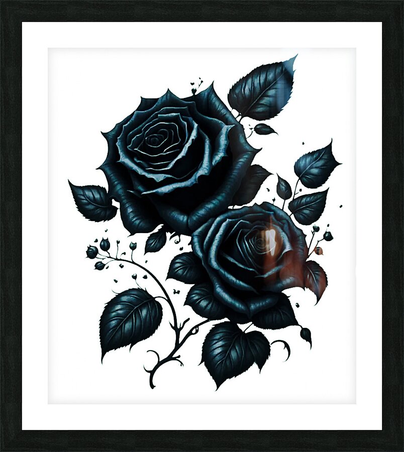 Black Roses Picture Frame print