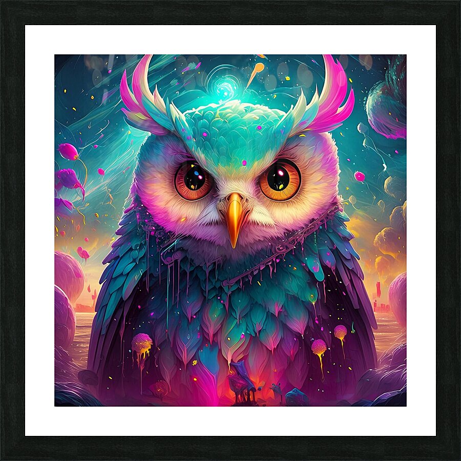 Big Owl Picture Frame print