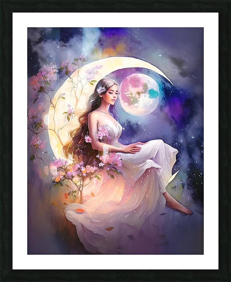 Lady Moons Picture Frame print