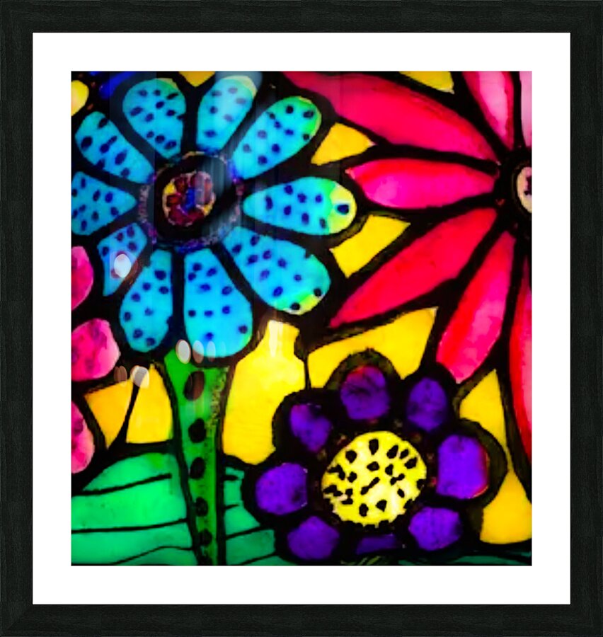 Bright Flowers Picture Frame print