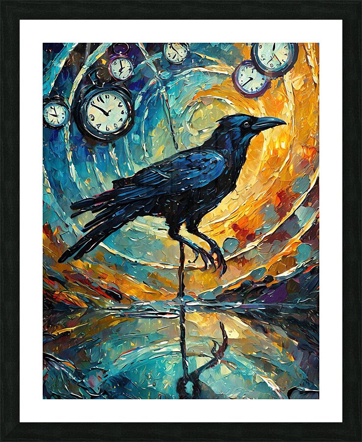 Raven Time Picture Frame print