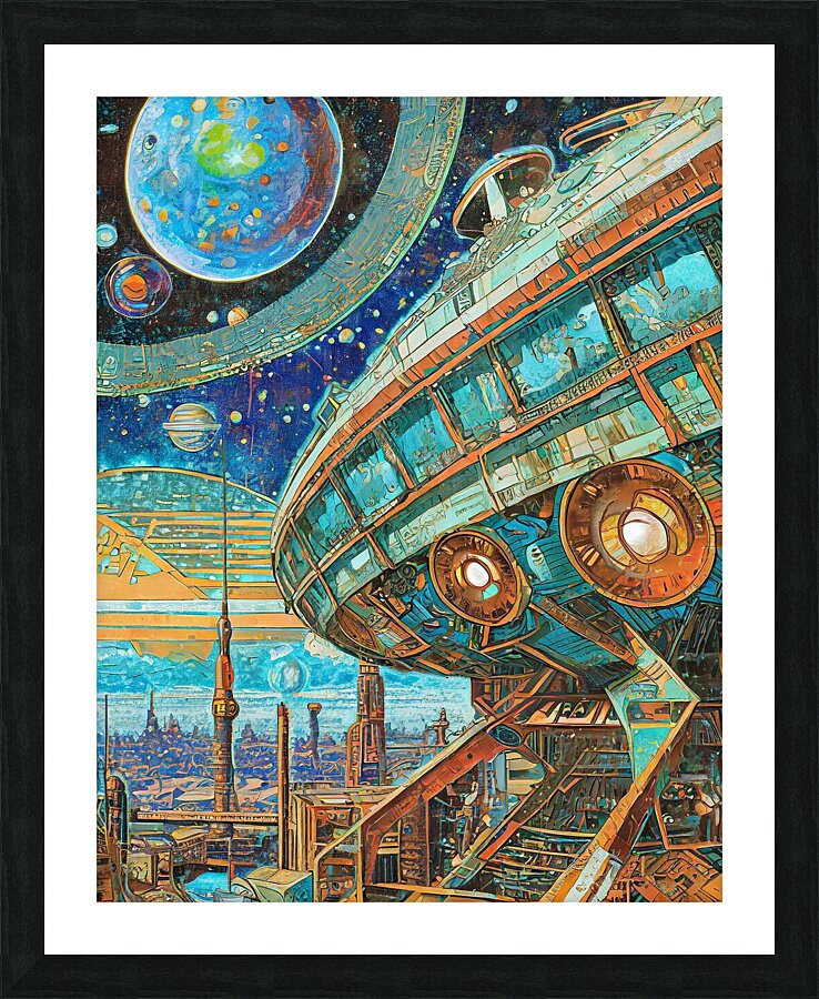 Space Ship Picture Frame print