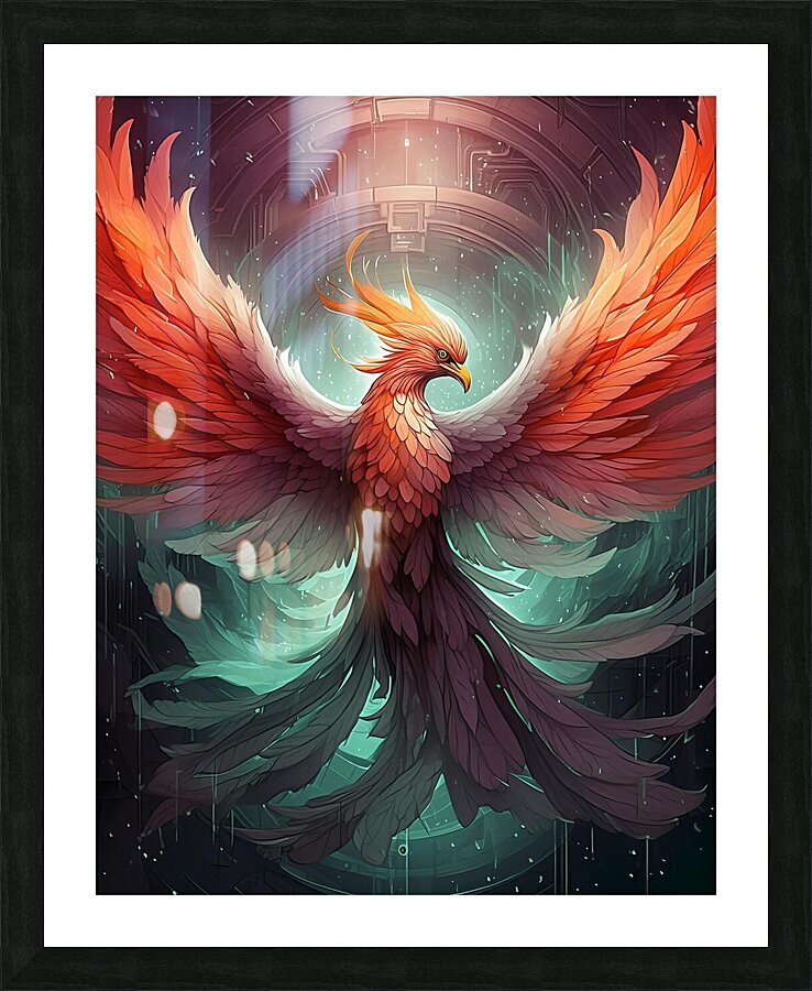 Phoenix From Fire Picture Frame print