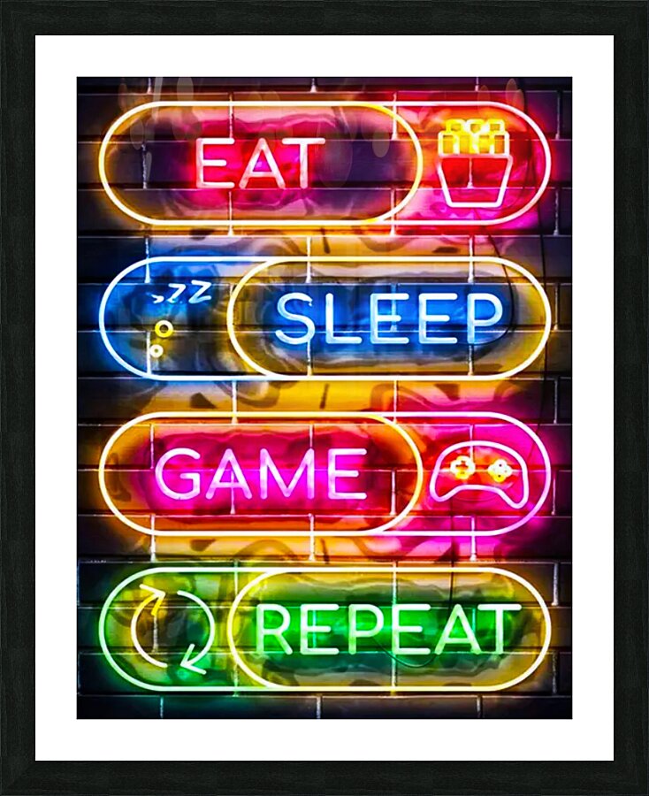 Game Sign Picture Frame print
