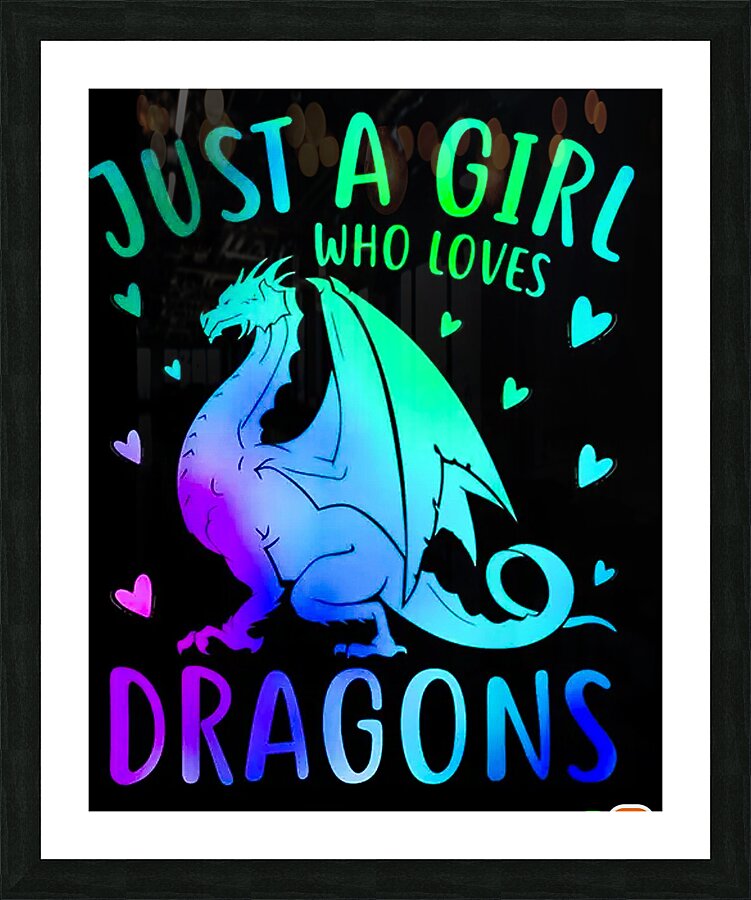 Loves Dragons Picture Frame print