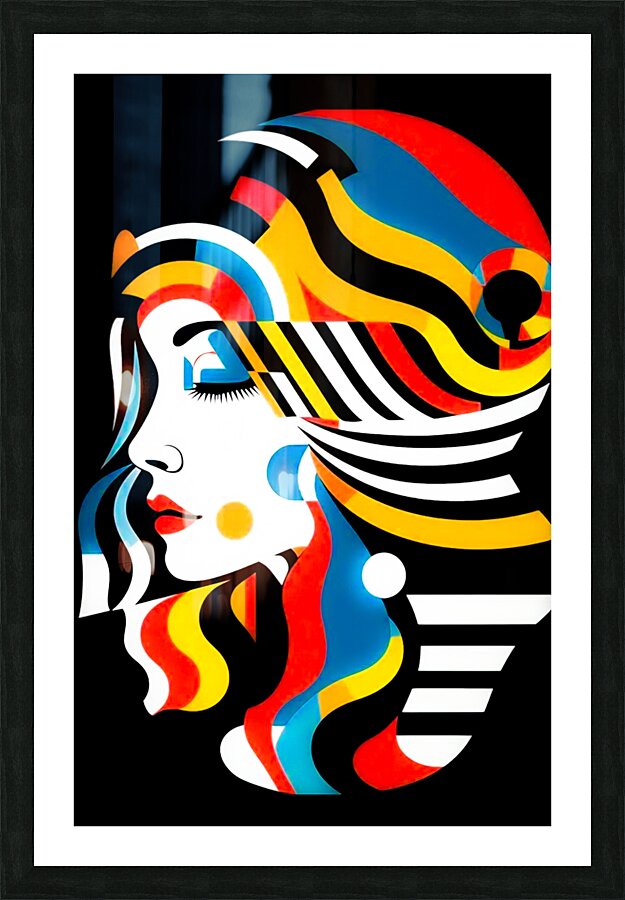 80 s Lady Picture Frame print