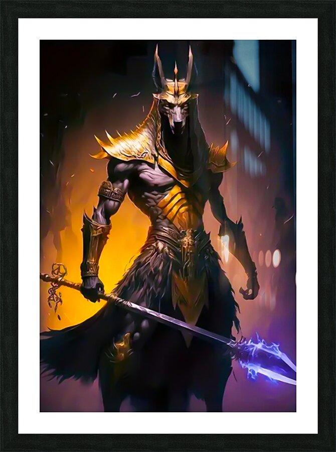 Anubis Staff Picture Frame print