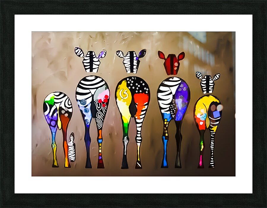 Zebra Butts Picture Frame print