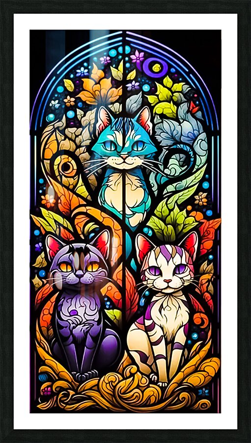 Cats In The Window Picture Frame print