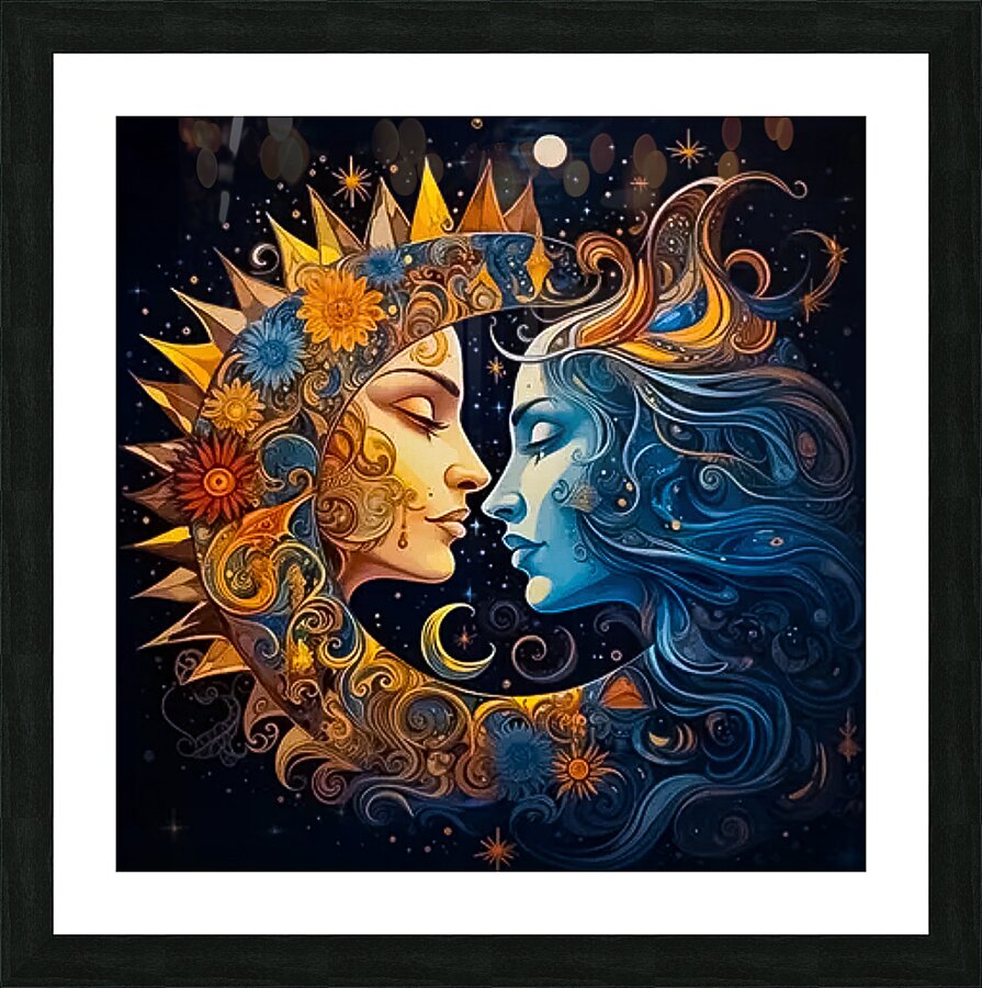 Sun Moon Picture Frame print