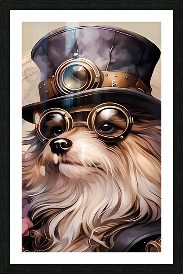 Steam Dog Picture Frame print