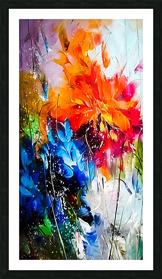 Le Flower Picture Frame print