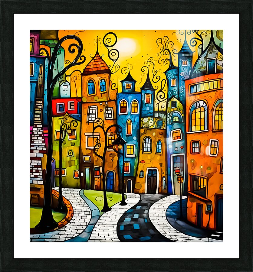Town Picture Frame print