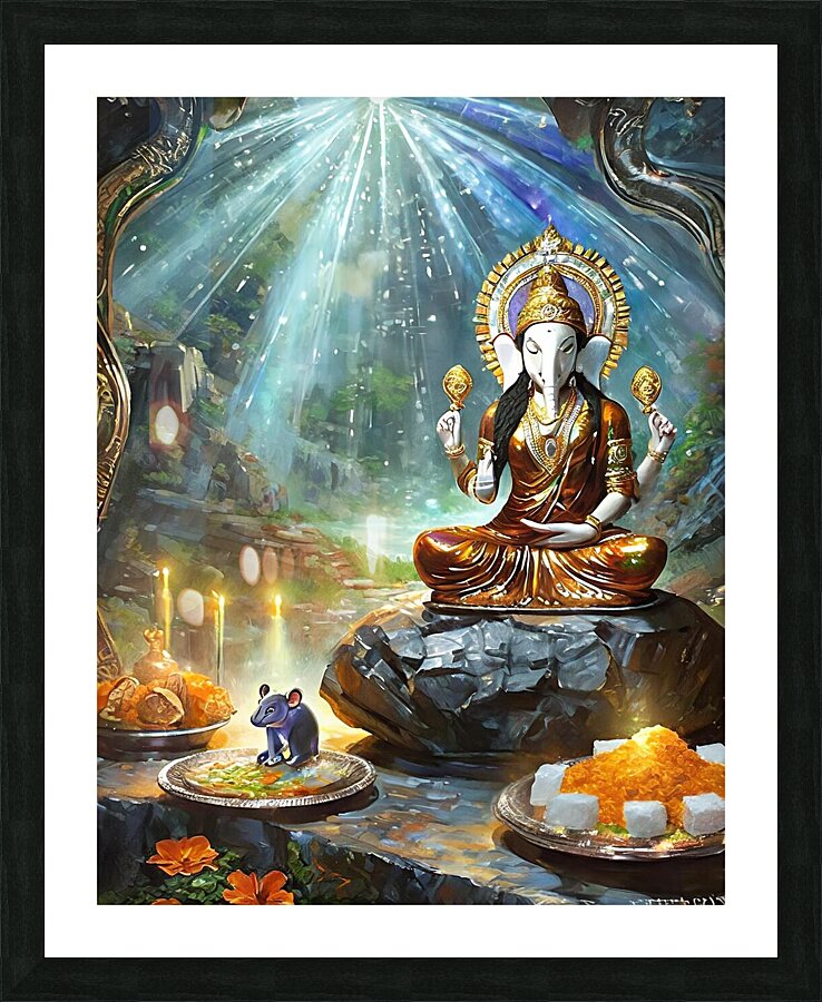 Hindu Ganesh Picture Frame print