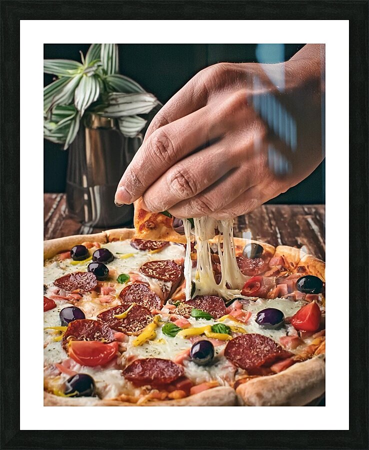 Pizza Crafting Picture Frame print