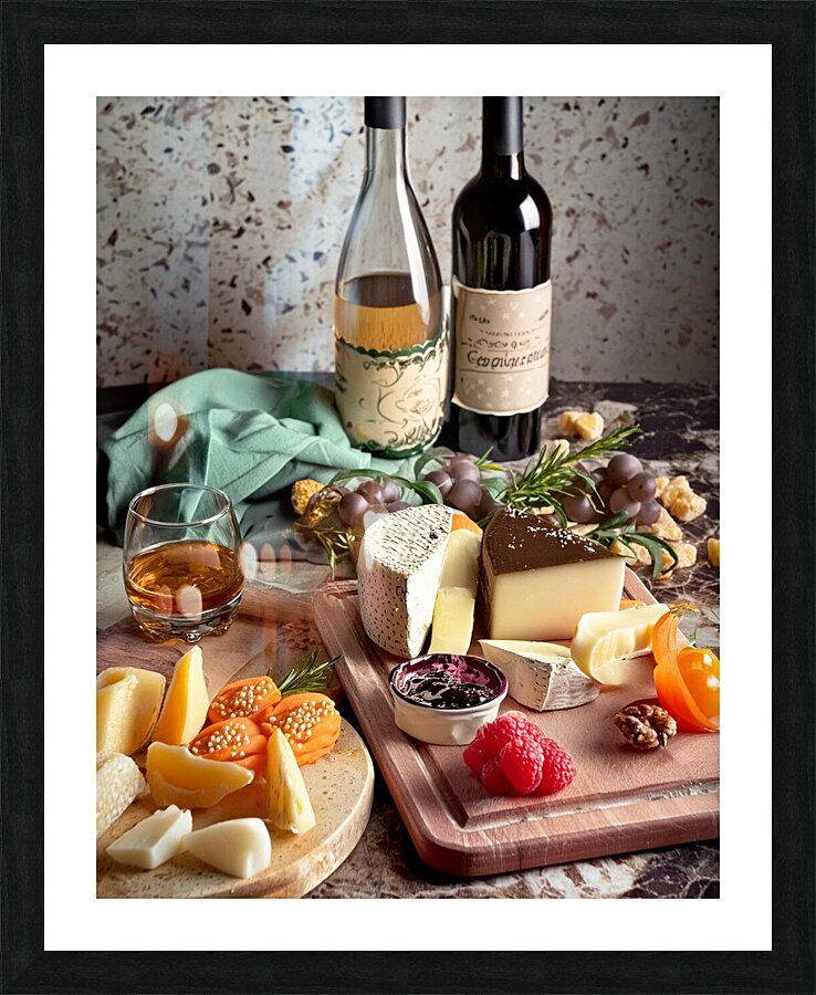 Wine & Cheese Picture Frame print