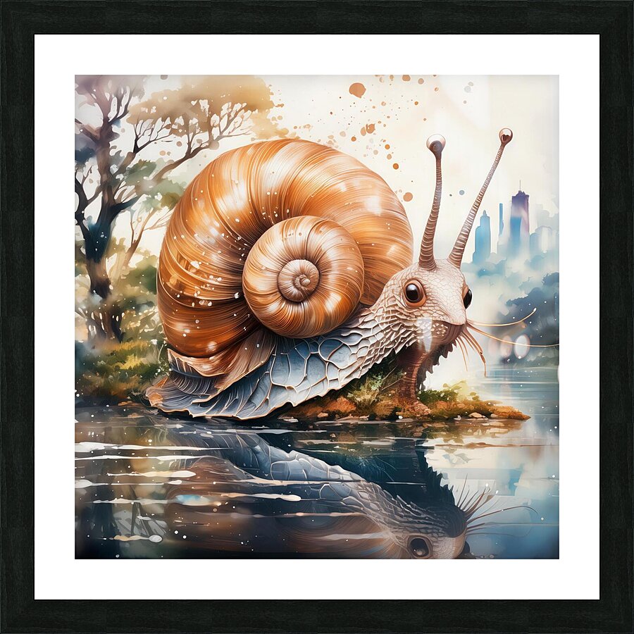 Snail Picture Frame print