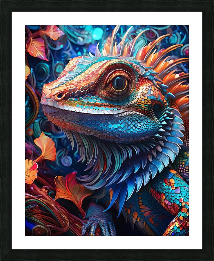 Lizard Impression et Cadre photo