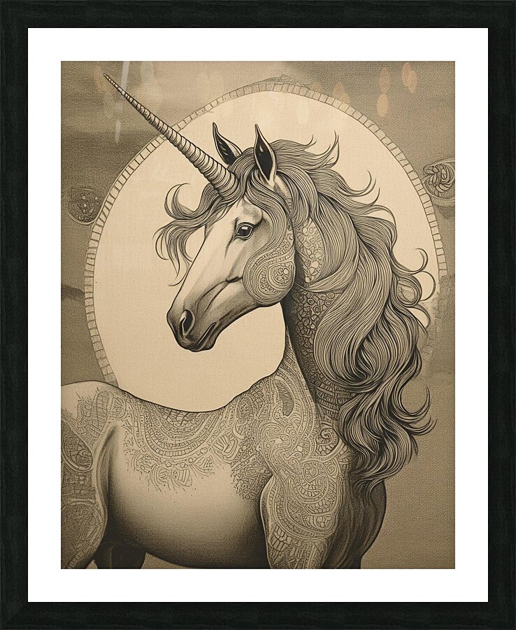 Unicorn Moon Picture Frame print