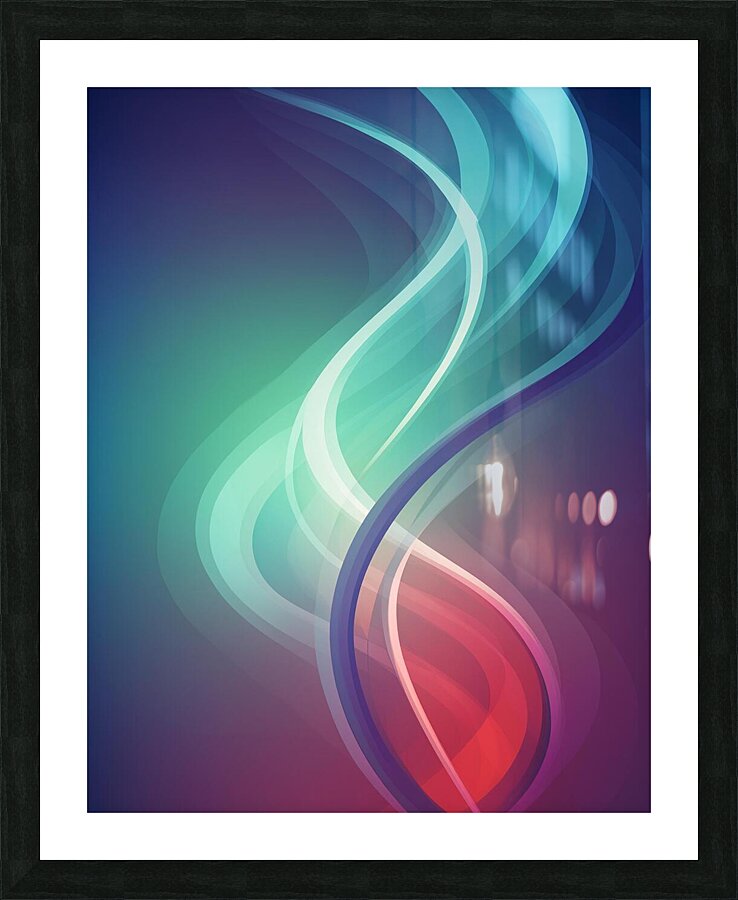 Color Spirals Picture Frame print