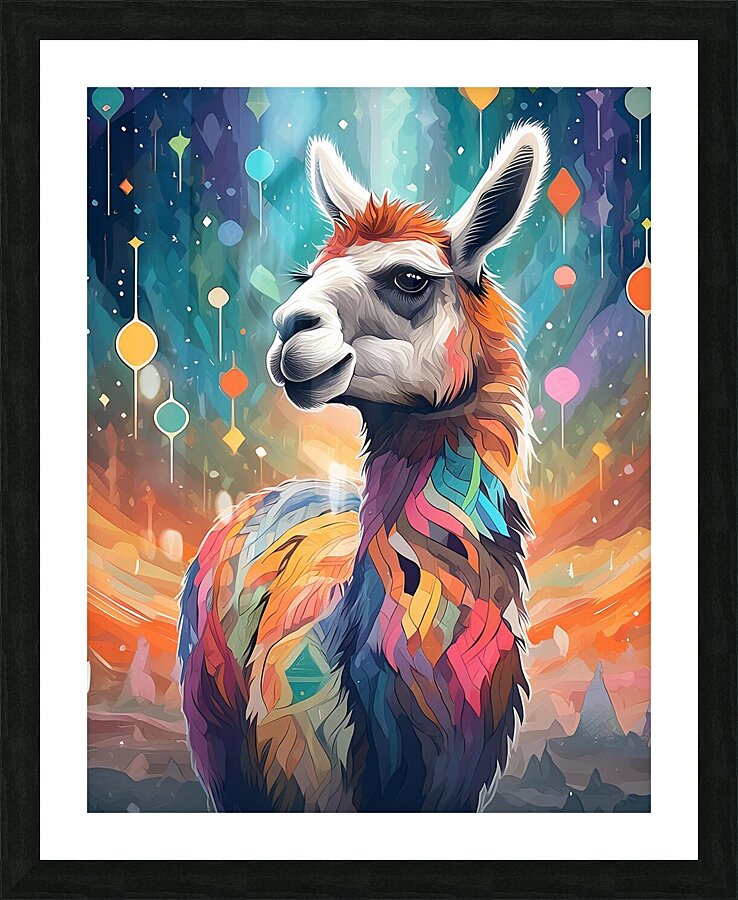 Color Me Lama Picture Frame print