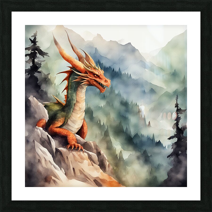 Dragon Mountain Picture Frame print