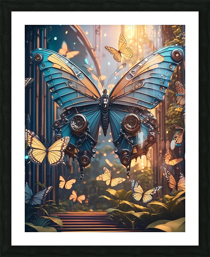 Mechanical Butterflies Picture Frame print