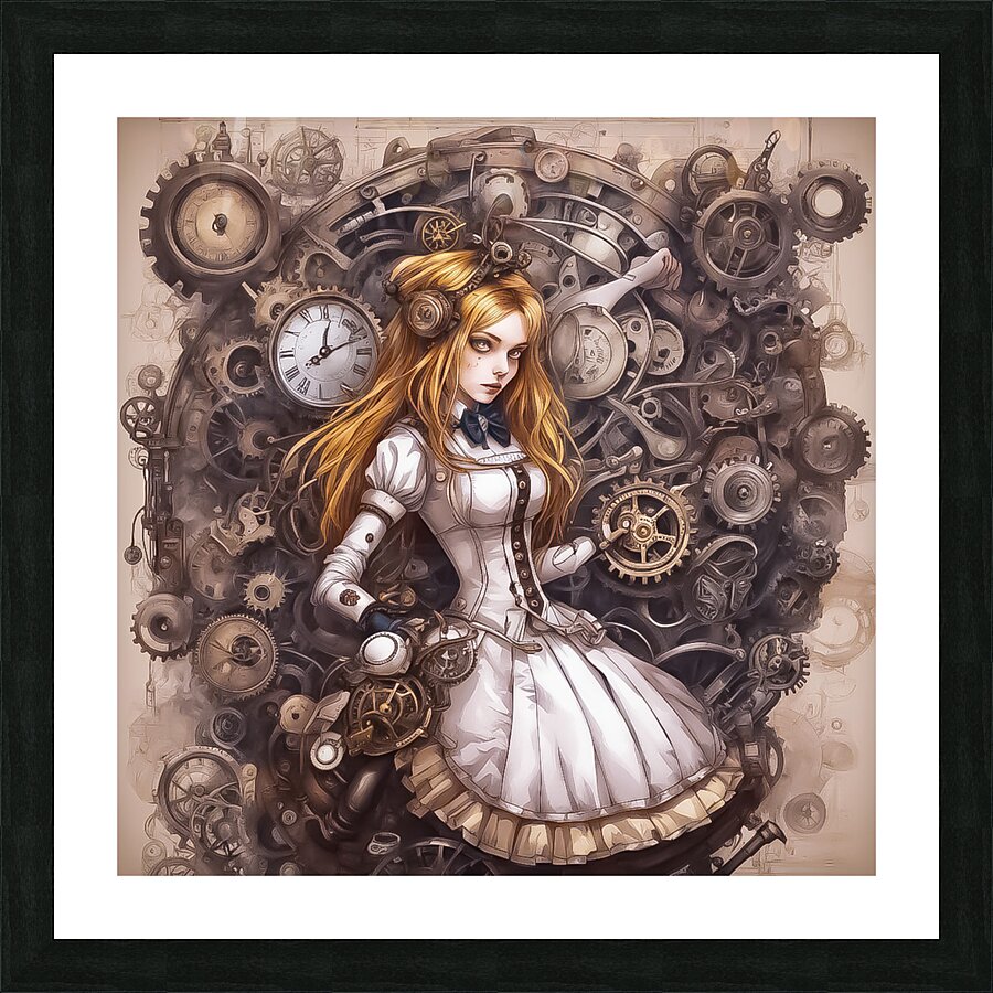 Clockwork Girl Picture Frame print