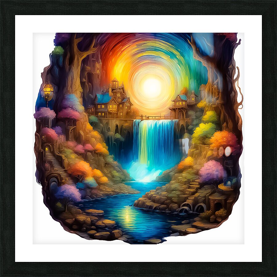 Rainbowland Picture Frame print