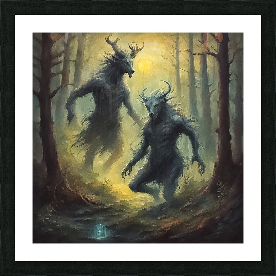 Stagmen Picture Frame print