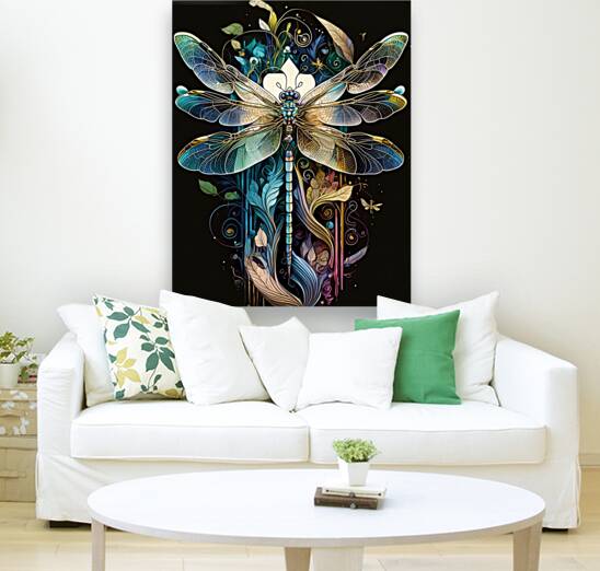 With A Dragonfly Reproduction