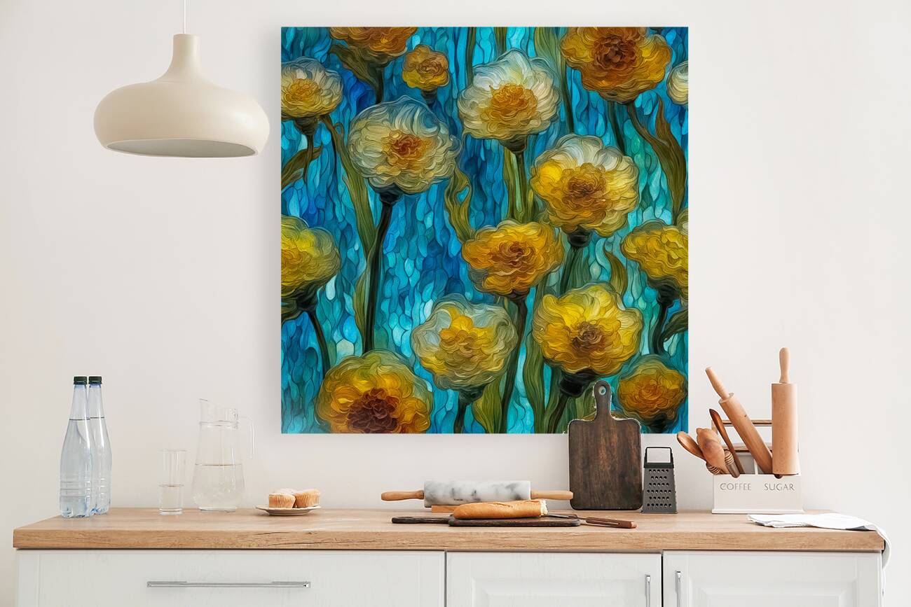 Many Yello Flowers Reproduction