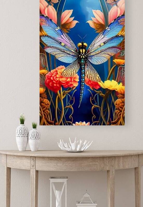 Blue Yellow Dragonfly by Greta And Jade Fundraiser