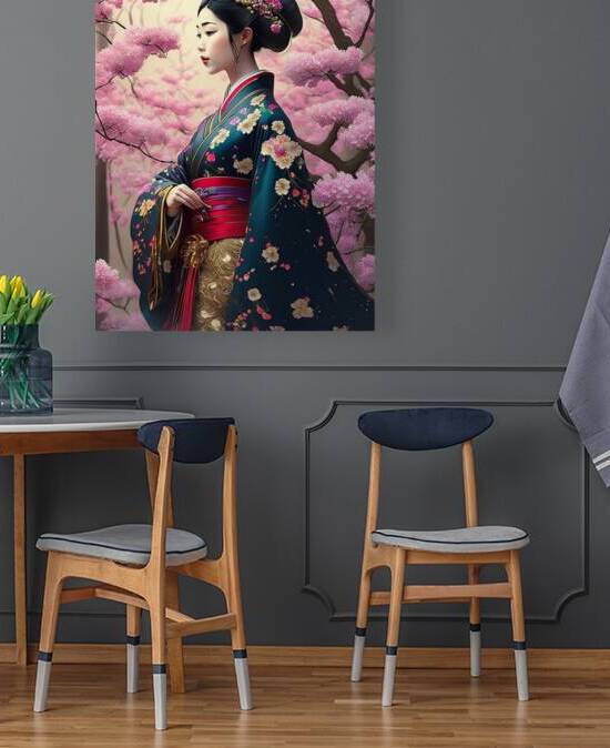 Geisha Girl In Cherry Blossoms by Greta And Jade Fundraiser