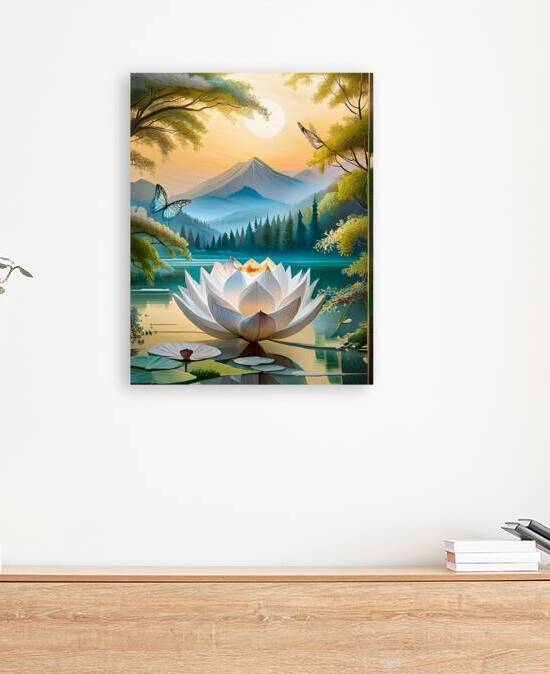 Lotus On Pond by Greta And Jade Fundraiser