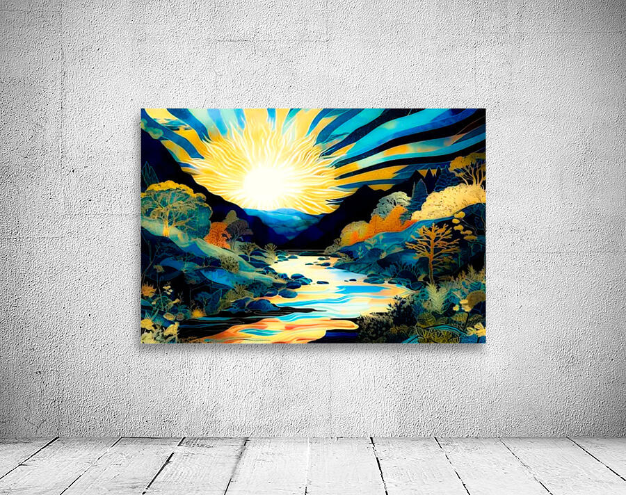 Sun Over River Wall Preview