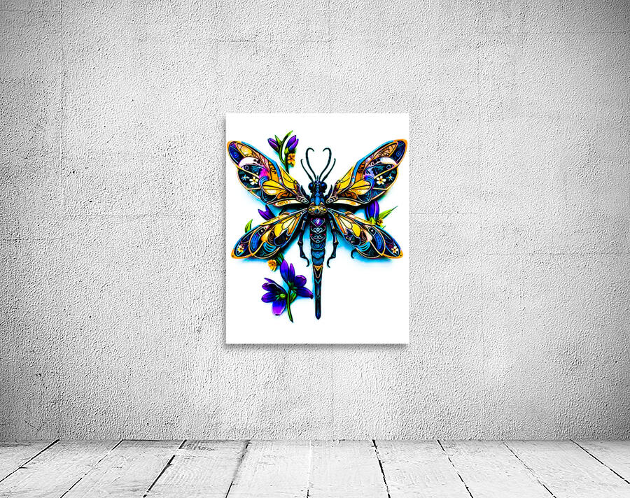 Blue Dragonfly 2 Wall Preview