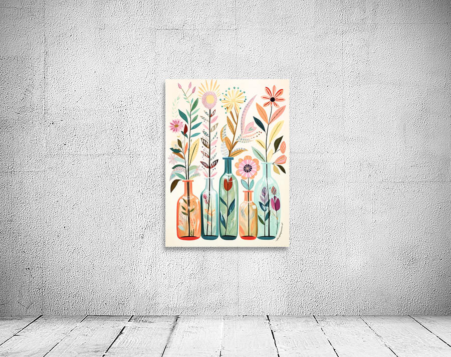 Flower Bottles Wall Preview