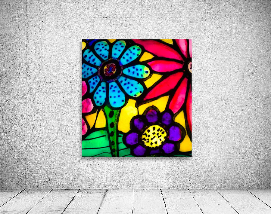 Bright Flowers Wall Preview