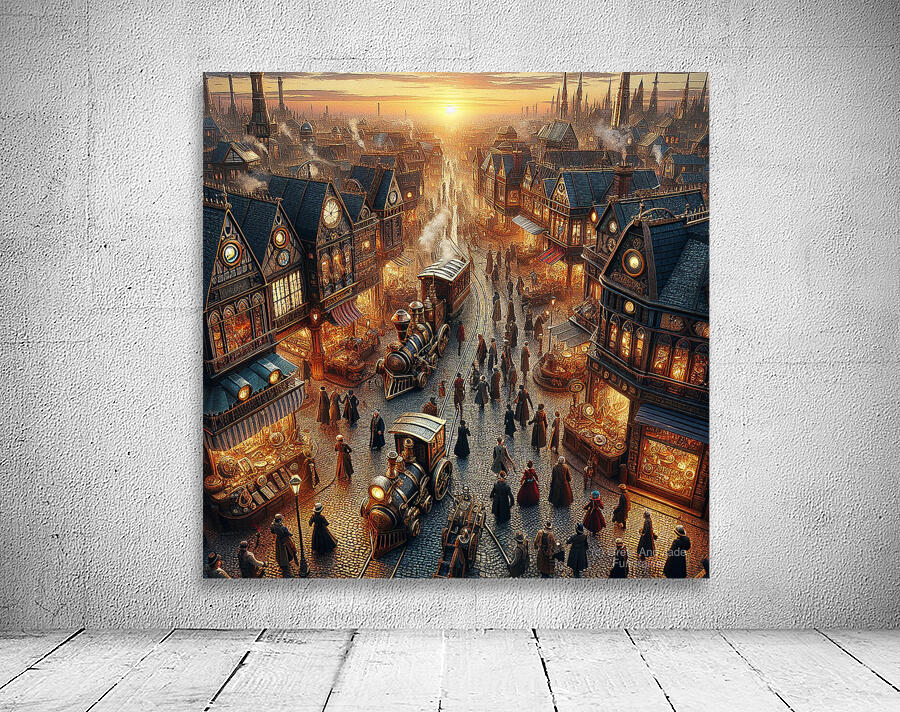 Steampunk City Wall Preview