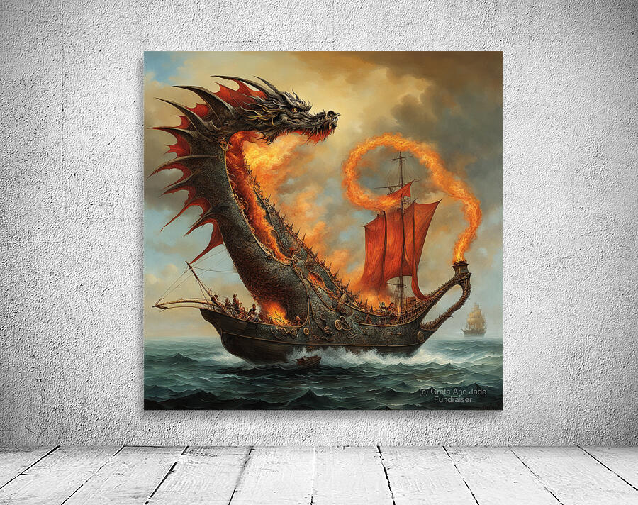 Dragon Ship Wall Preview