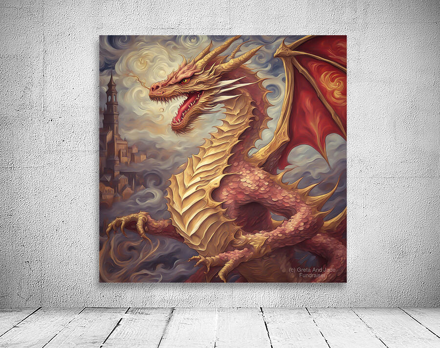 Red Dragon Sky Wall Preview