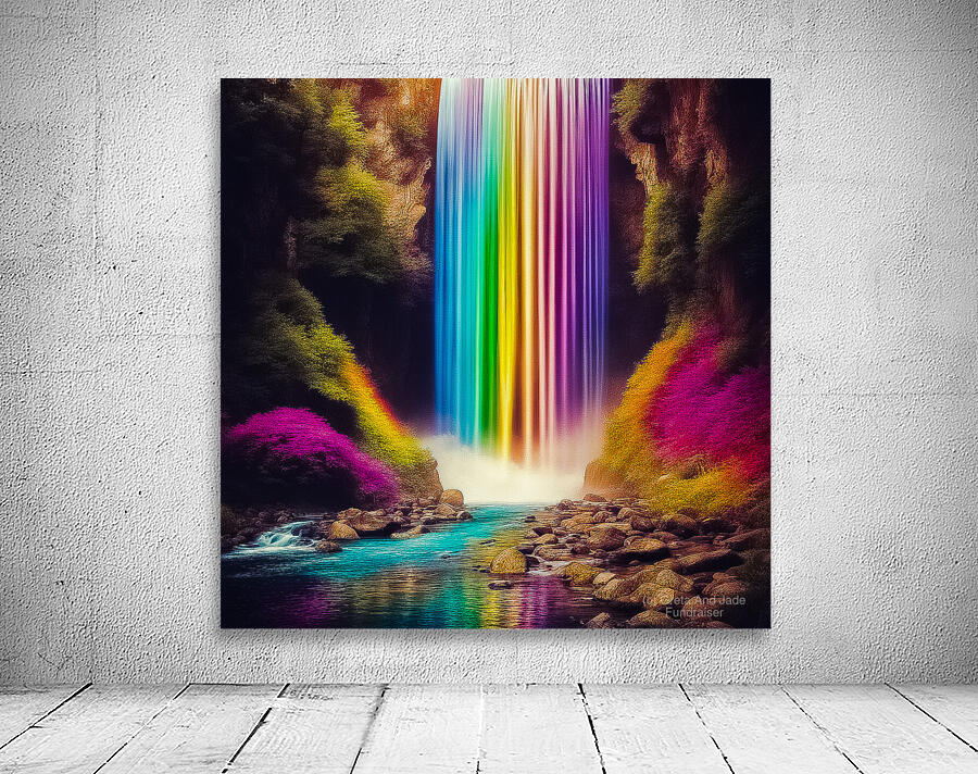 Rainbow Waterfall Wall Preview