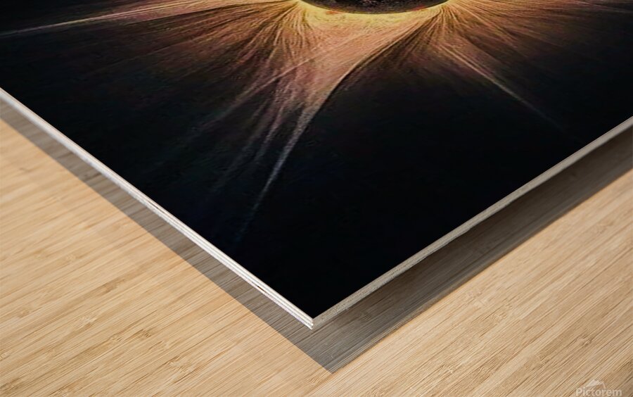 Moon Covers Sun Wood print