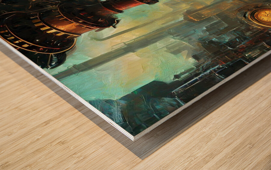 City In The Future Wood print